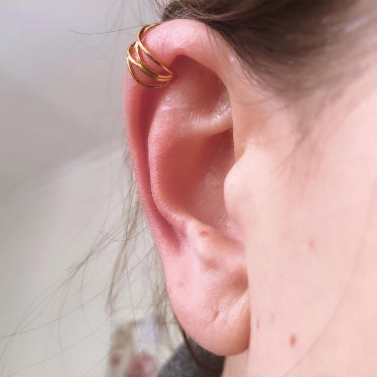 Goia AROS Cuff Doble Cruzado Gold