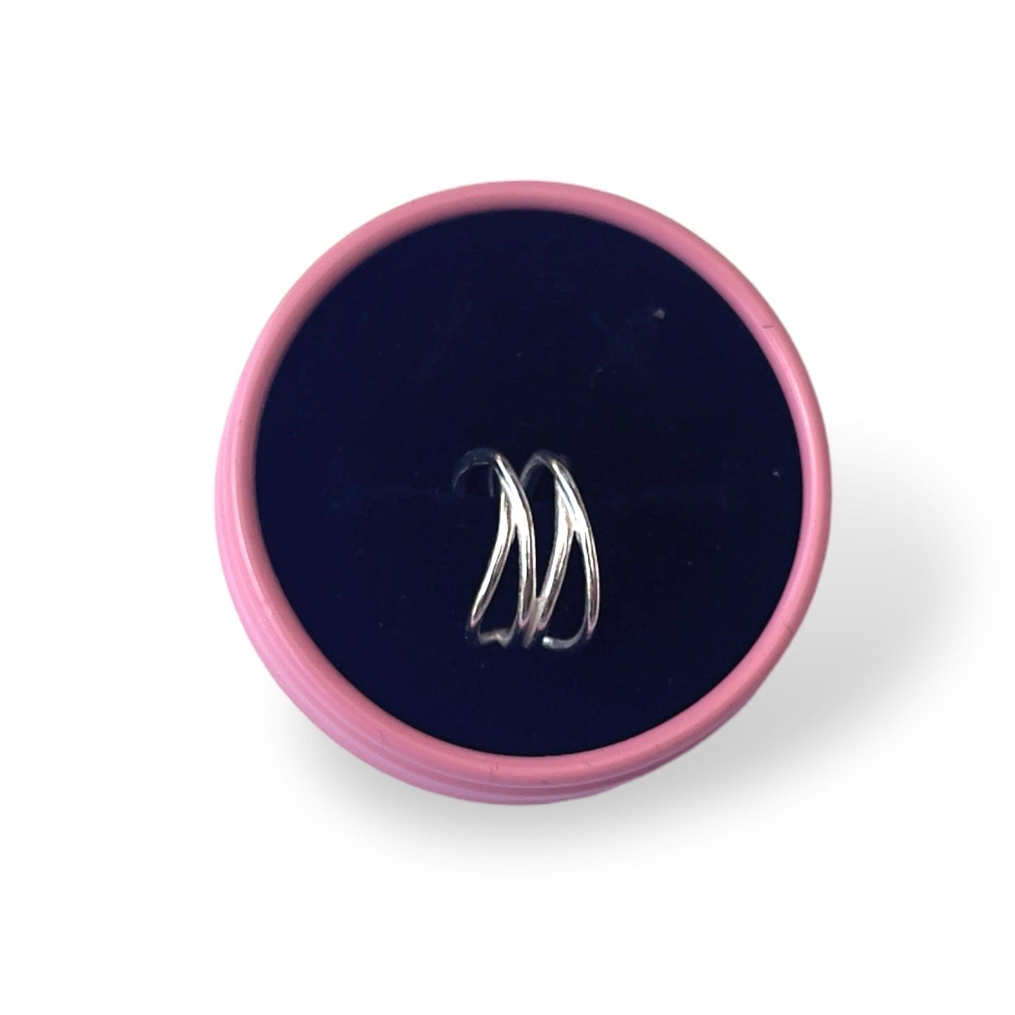 Cuff doble cruzado plata