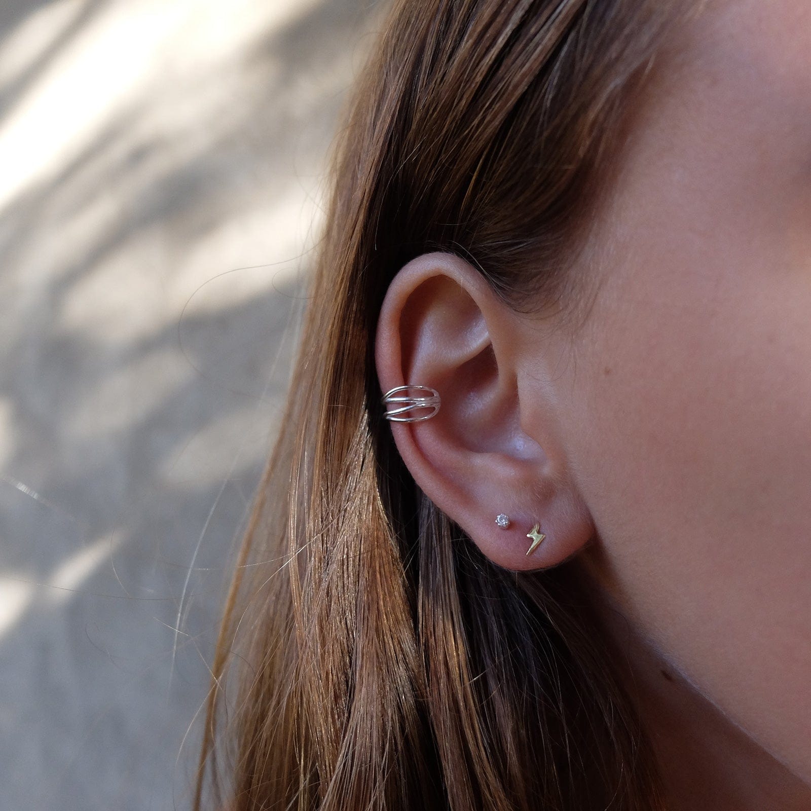Cuff doble cruzado plata