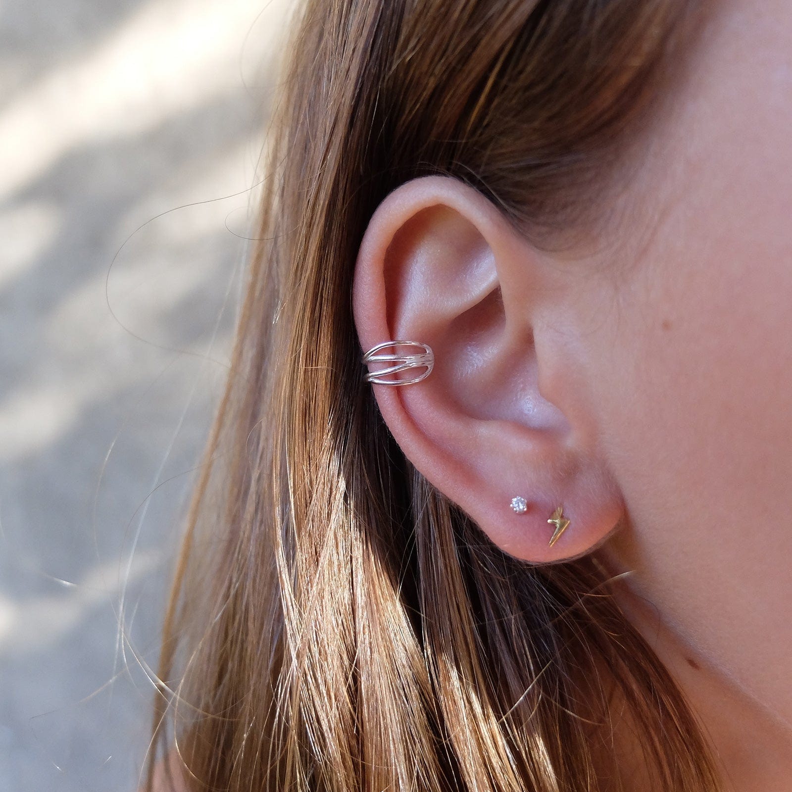 Goia AROS Cuff doble cruzado plata