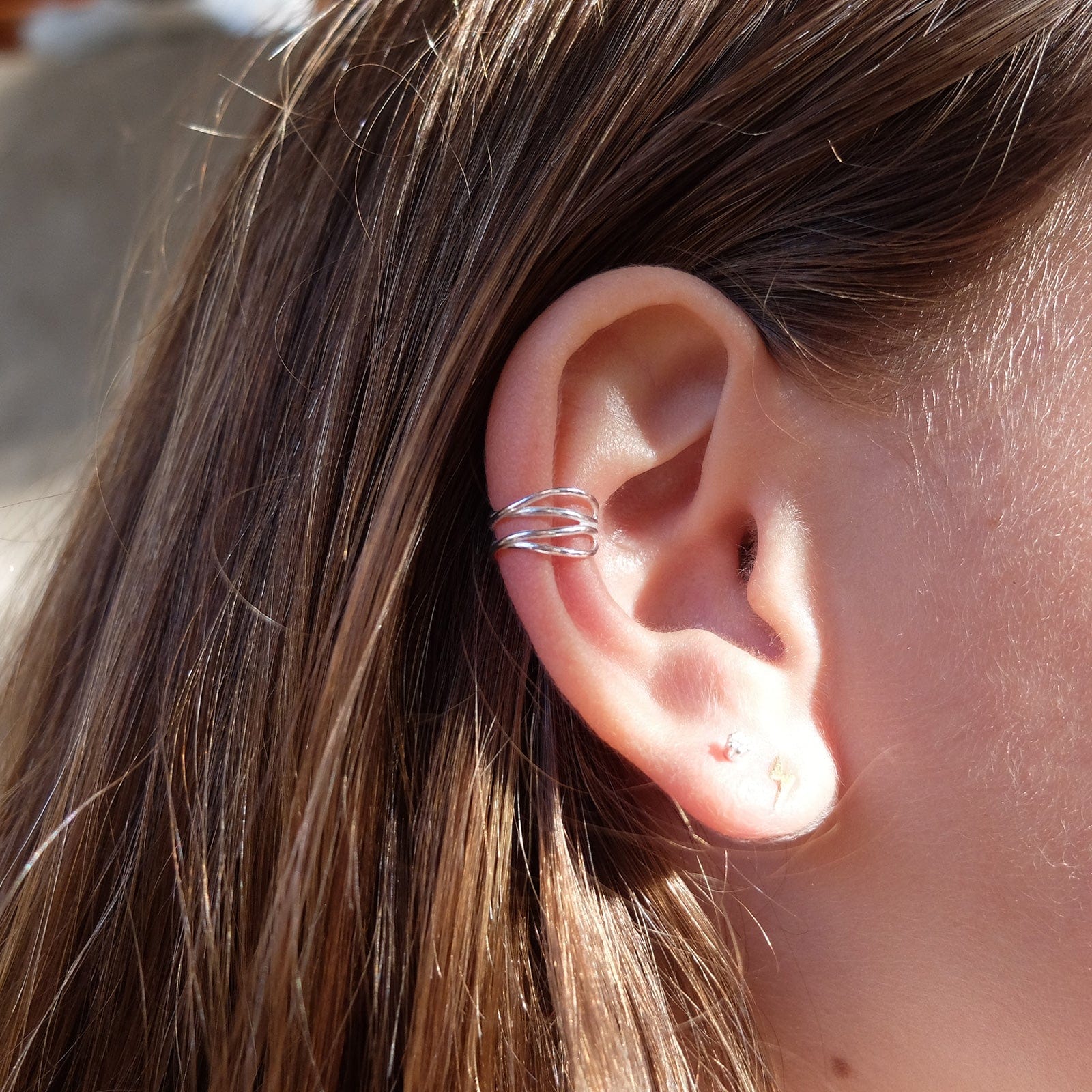 Goia AROS Cuff doble cruzado plata