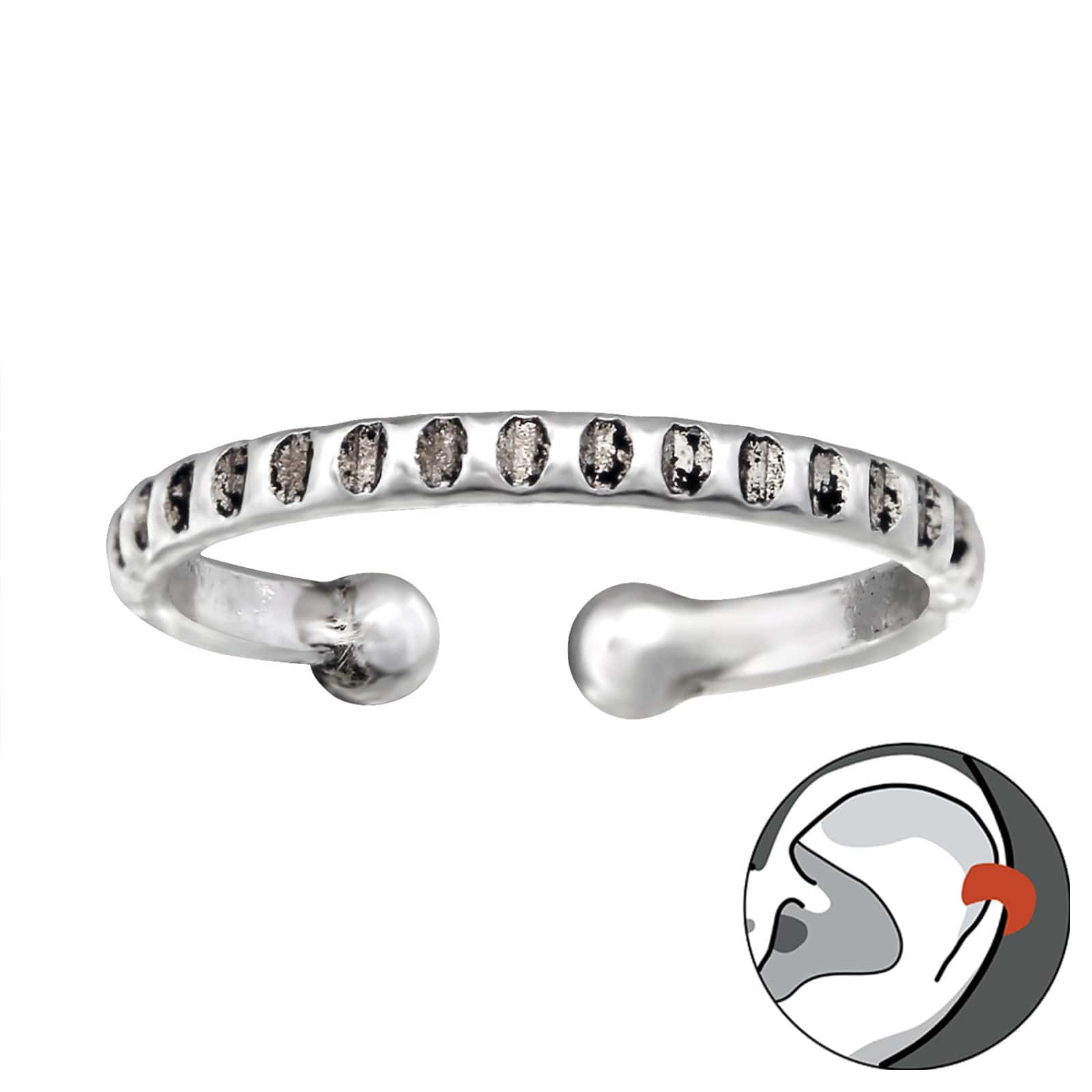 GOIA AROS CUFF MINI PLATA
