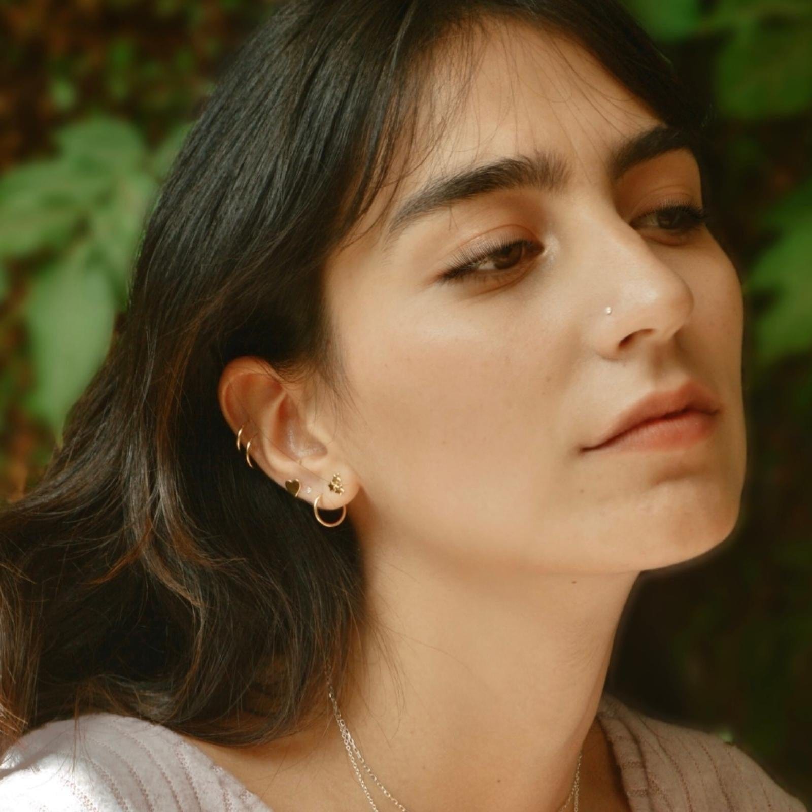 Pack Astro Love (corazón, Estrellitas, argolla, circón)