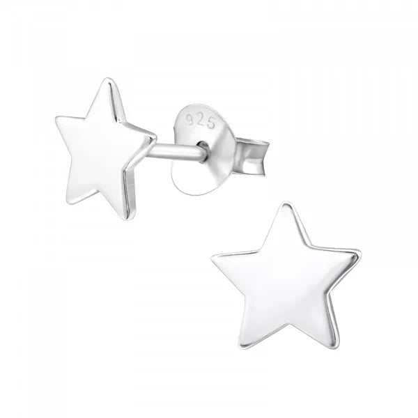 aros estrella 7x7 plata