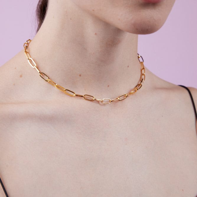 Goia Cadena Choker Cadena Gruesa Gold