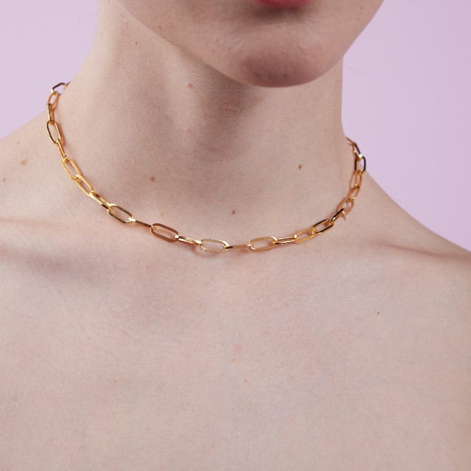 Goia Cadena Choker Cadena Gruesa Gold
