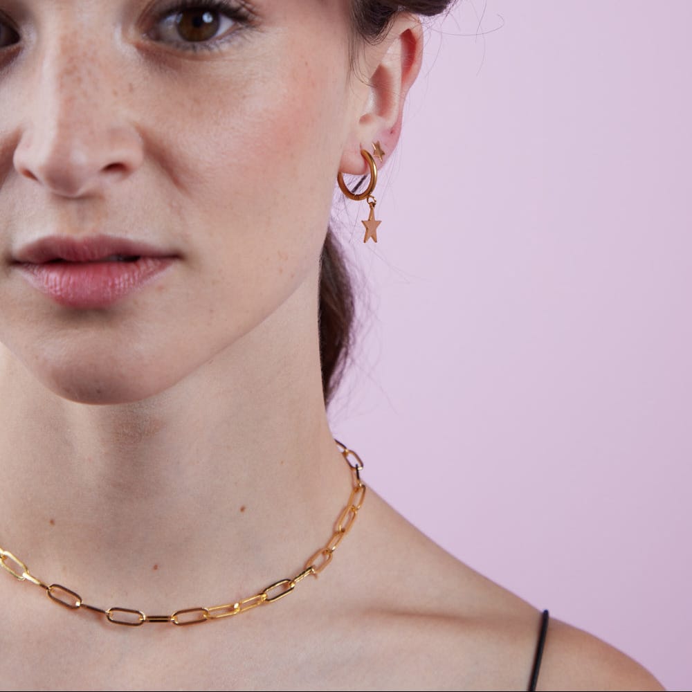 Goia Cadena Choker Cadena Gruesa Gold