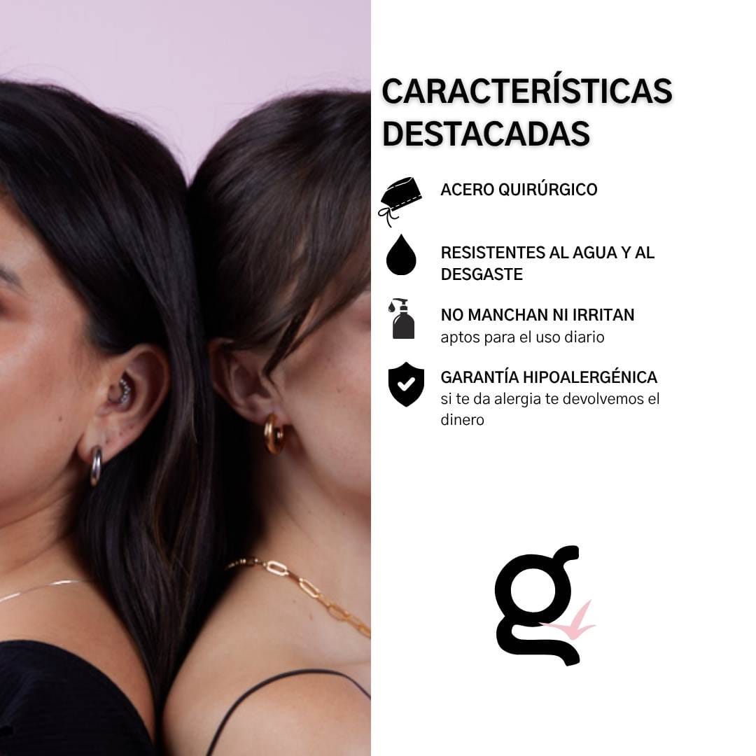 Goia AROS Aros Argolla Corte Diamante 12 mm acero