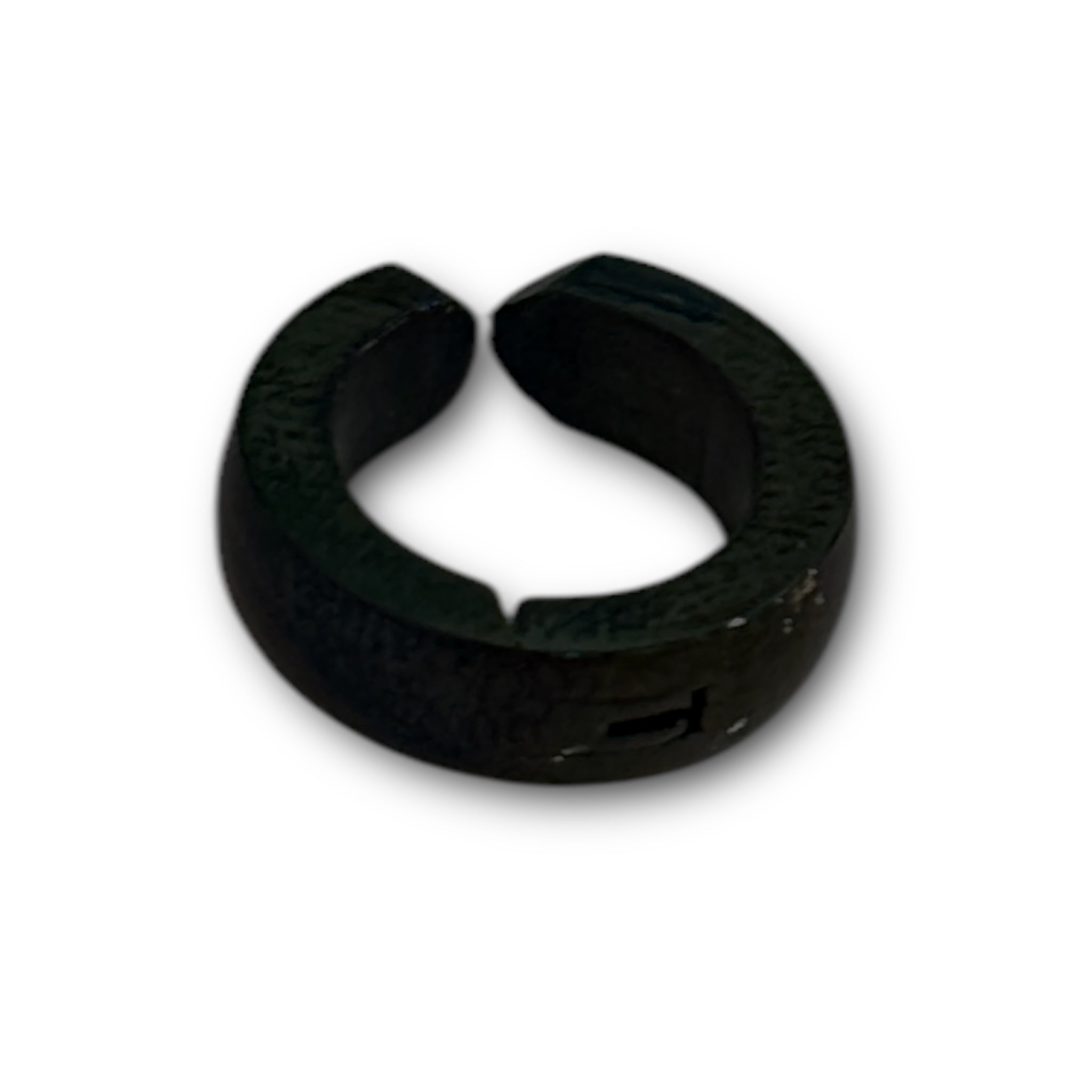 Aro Clip Geométrico Esmaltado (Acero Inoxidable) - Negro