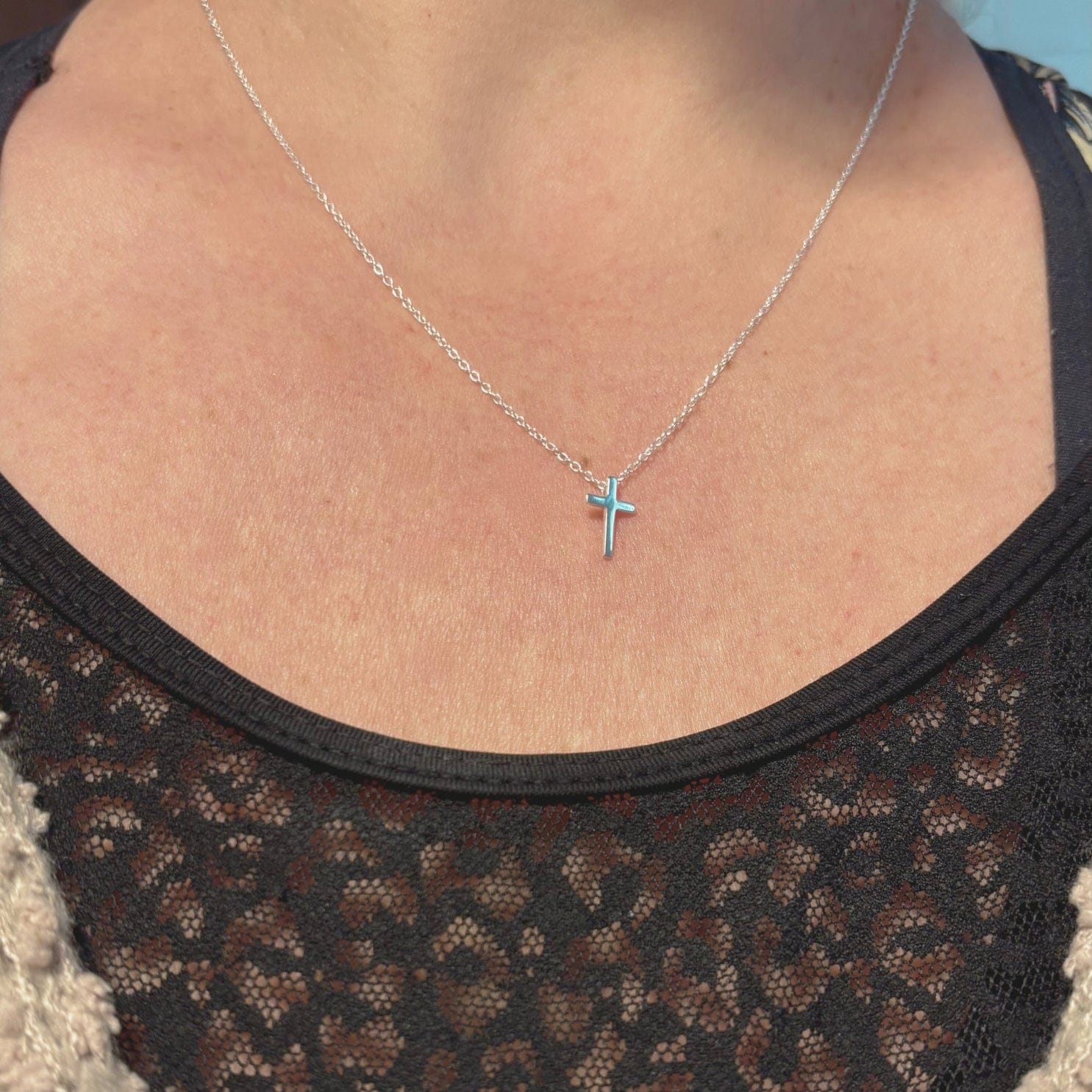 Goia Collar Collar Cruz Colgante plata