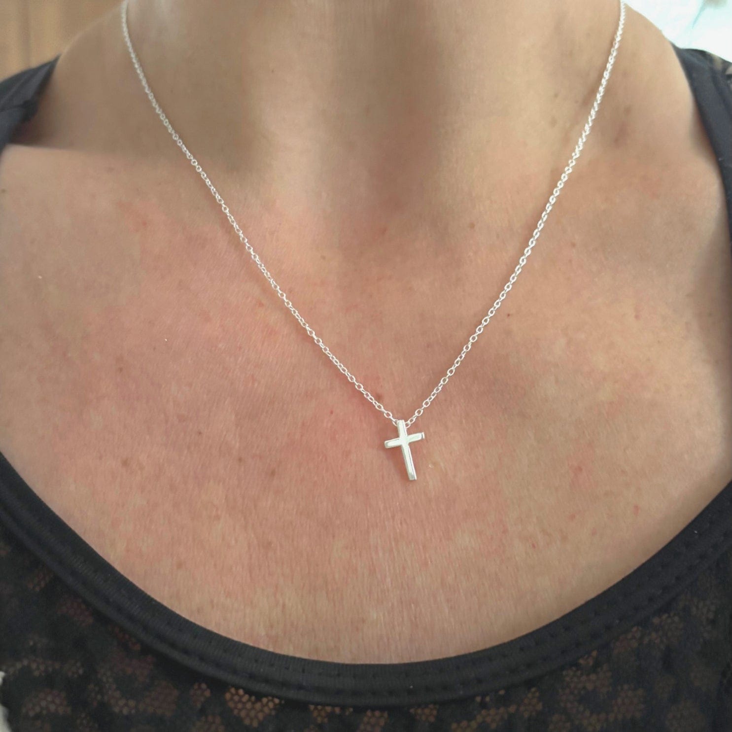 Goia Collar Collar Cruz Colgante plata