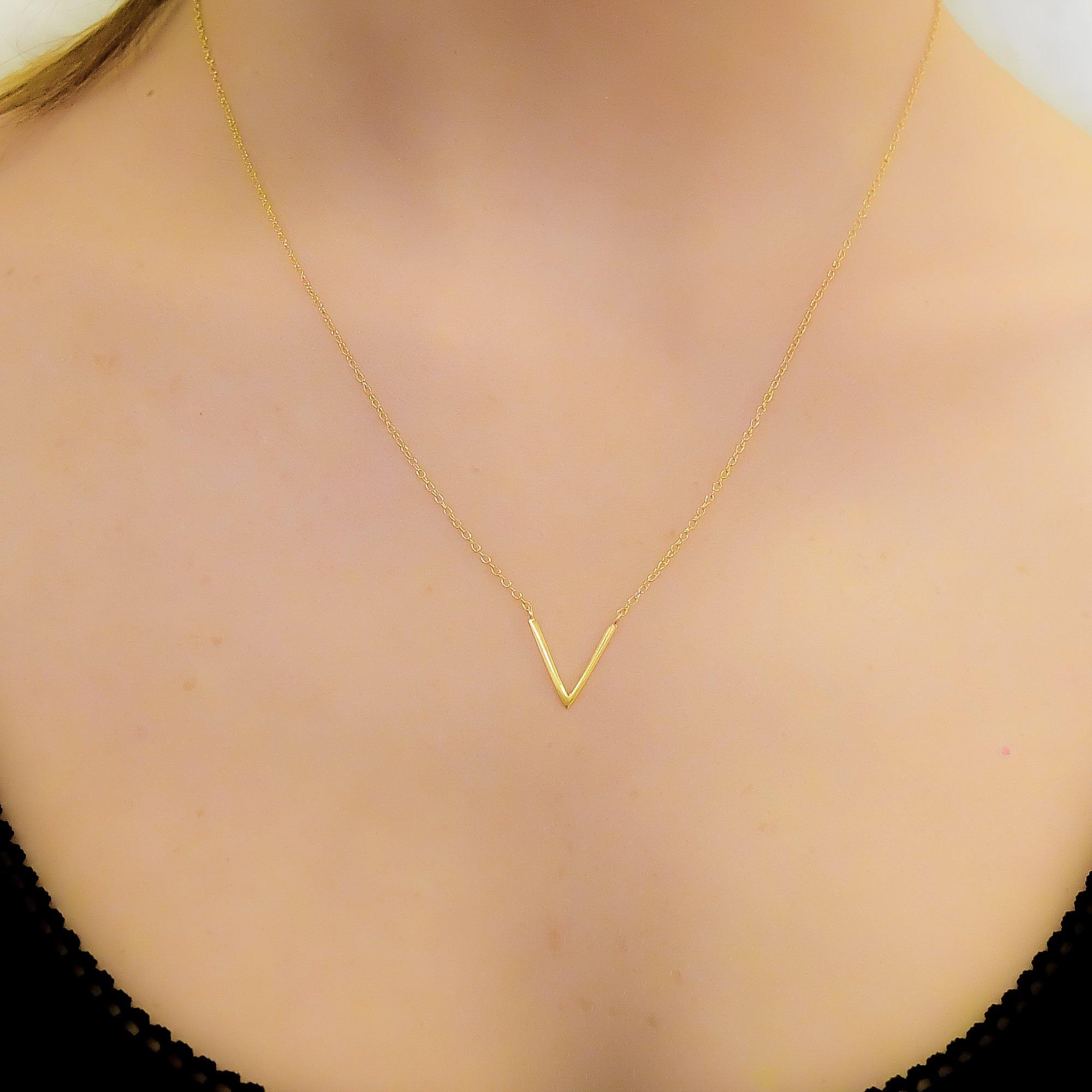 GOIA COLLAR Collar V chica gold