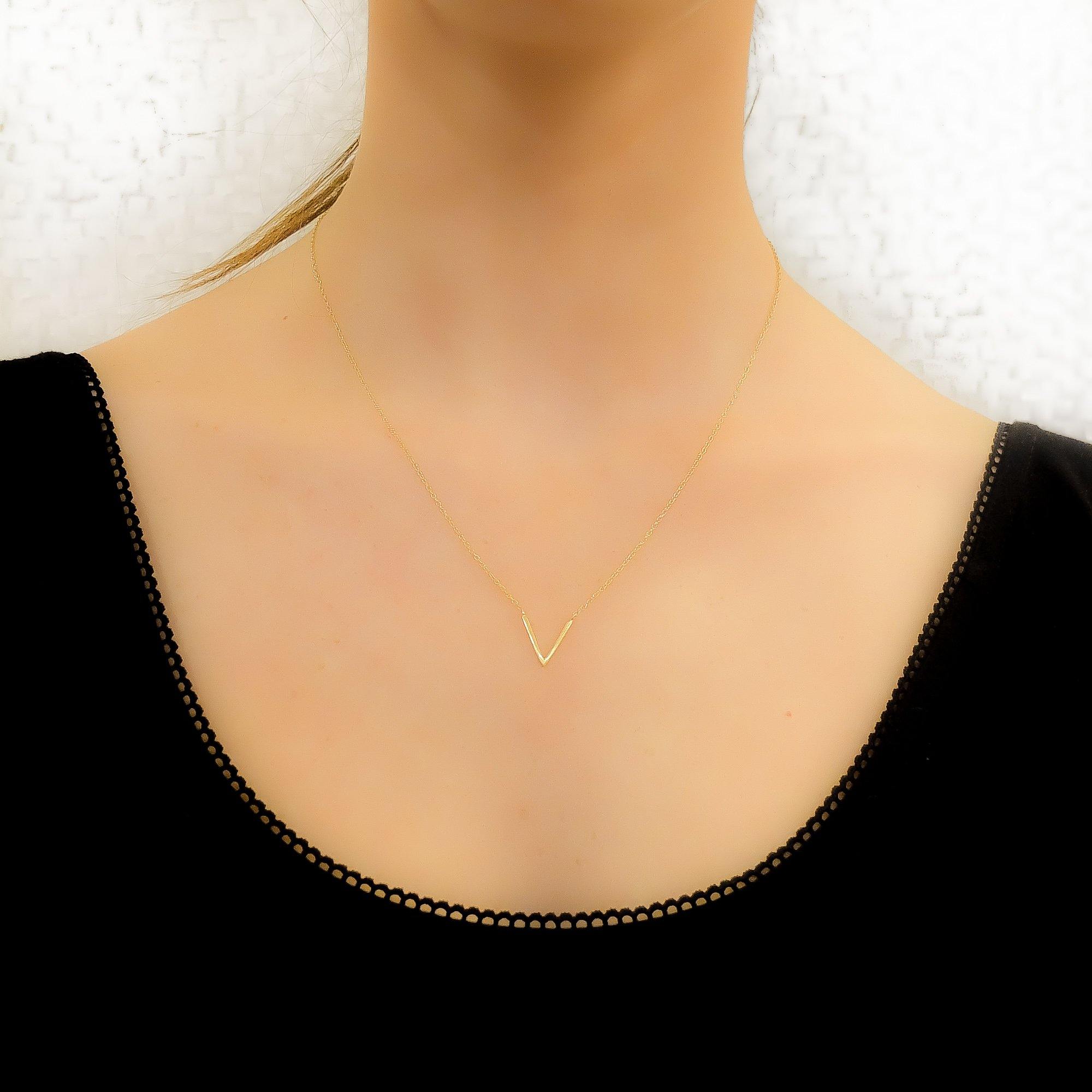 GOIA COLLAR Collar V chica gold