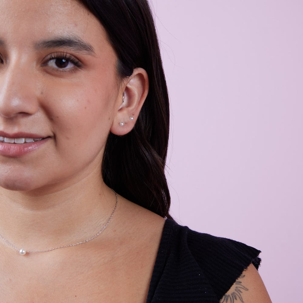 Goia pack de joyas Pack Perlas (Aritos + Collar) Silver