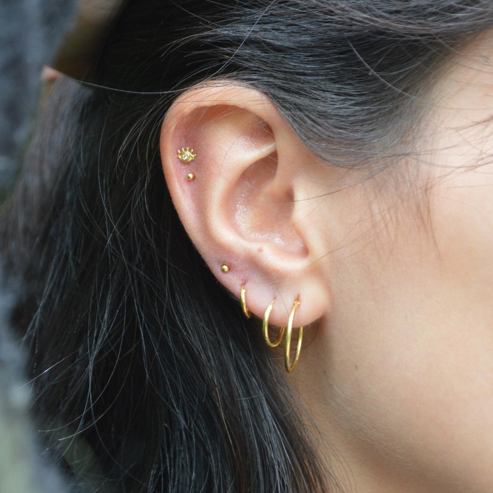 Aros bolita 2mm gold