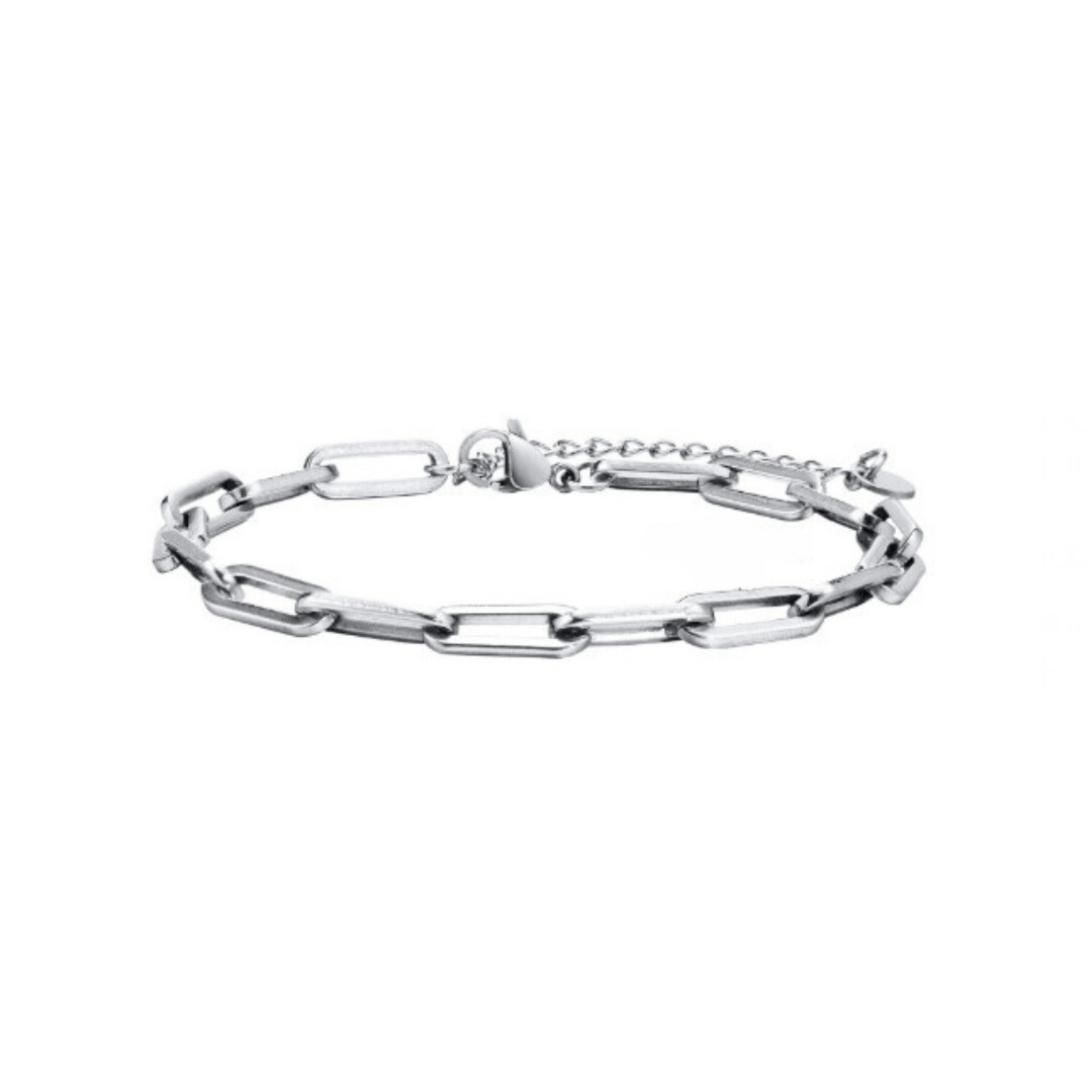 Goia PULSERA Pulsera Cadena Hip Hop 18,5 cm Acero Inoxidable - Plateada