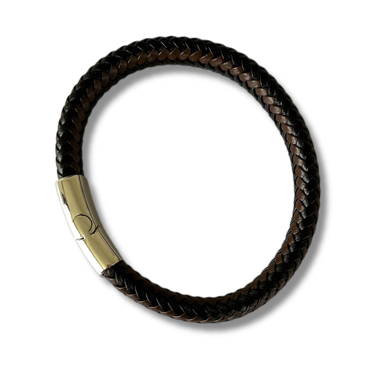 Goia PULSERA Pulsera unisex Tejido Acero Titanio - Café