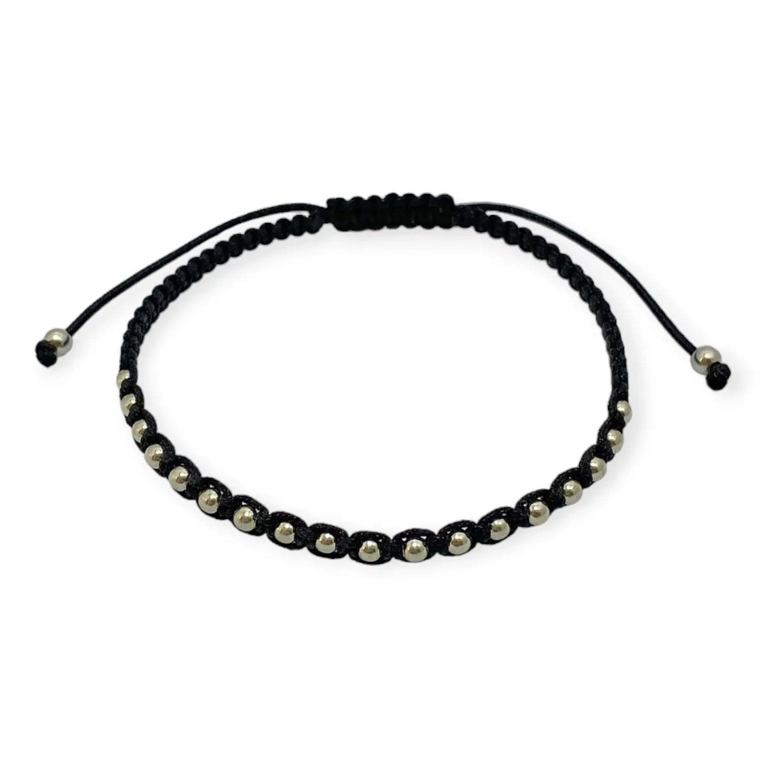 Pulsera Amuleto Bolitas Negra