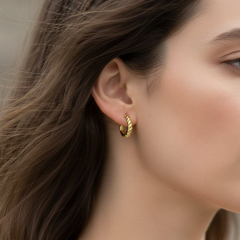 1/2 argolla Retorcida gold