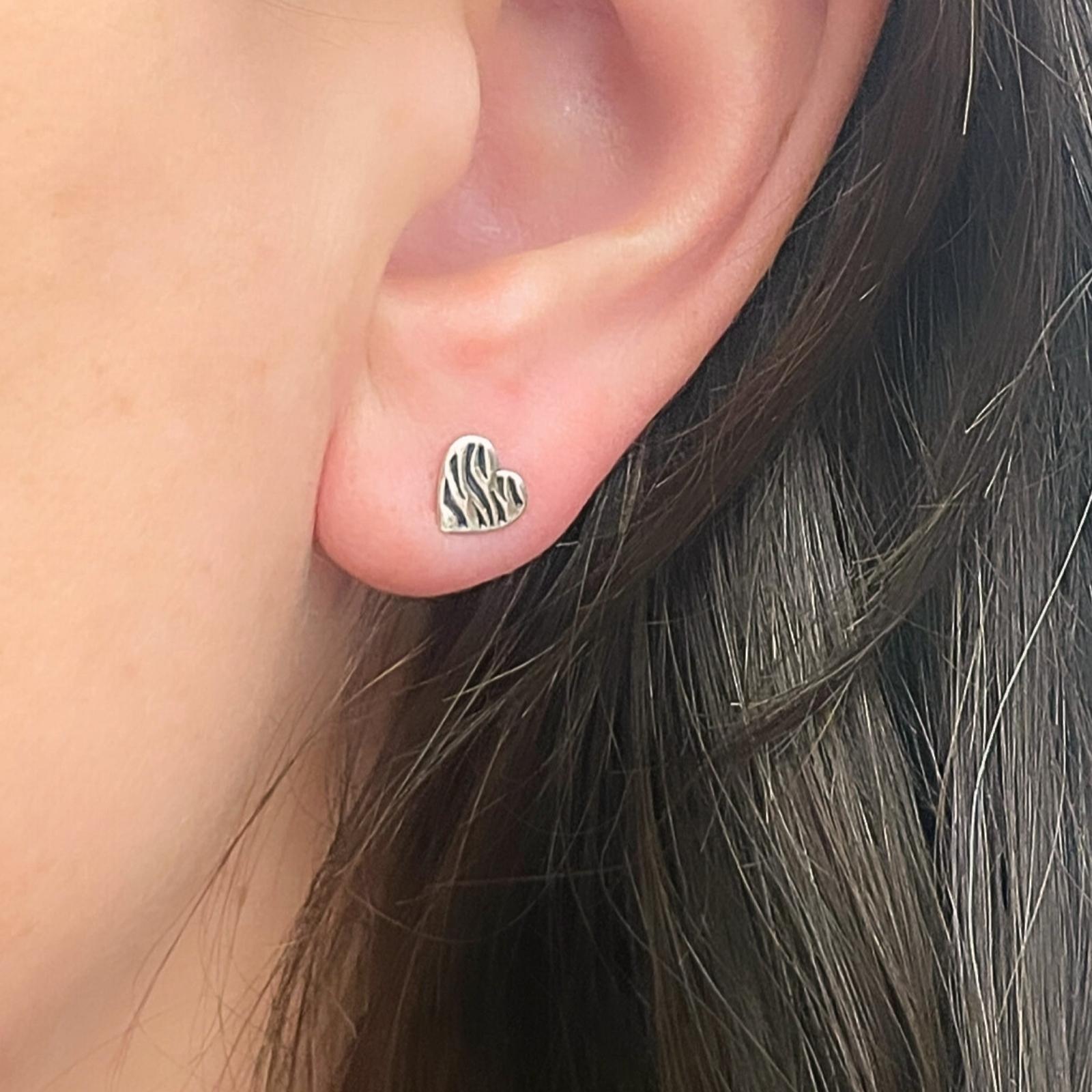 Aros Corazón Cebra