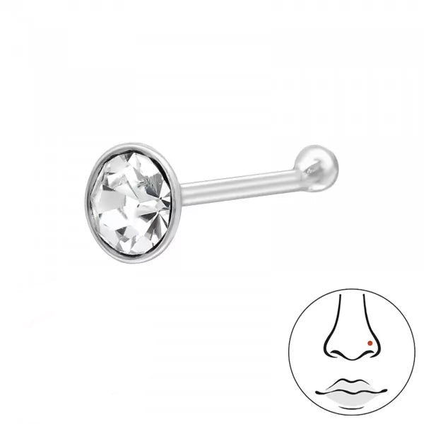 Aro Nariz Circón 3 mm Silver