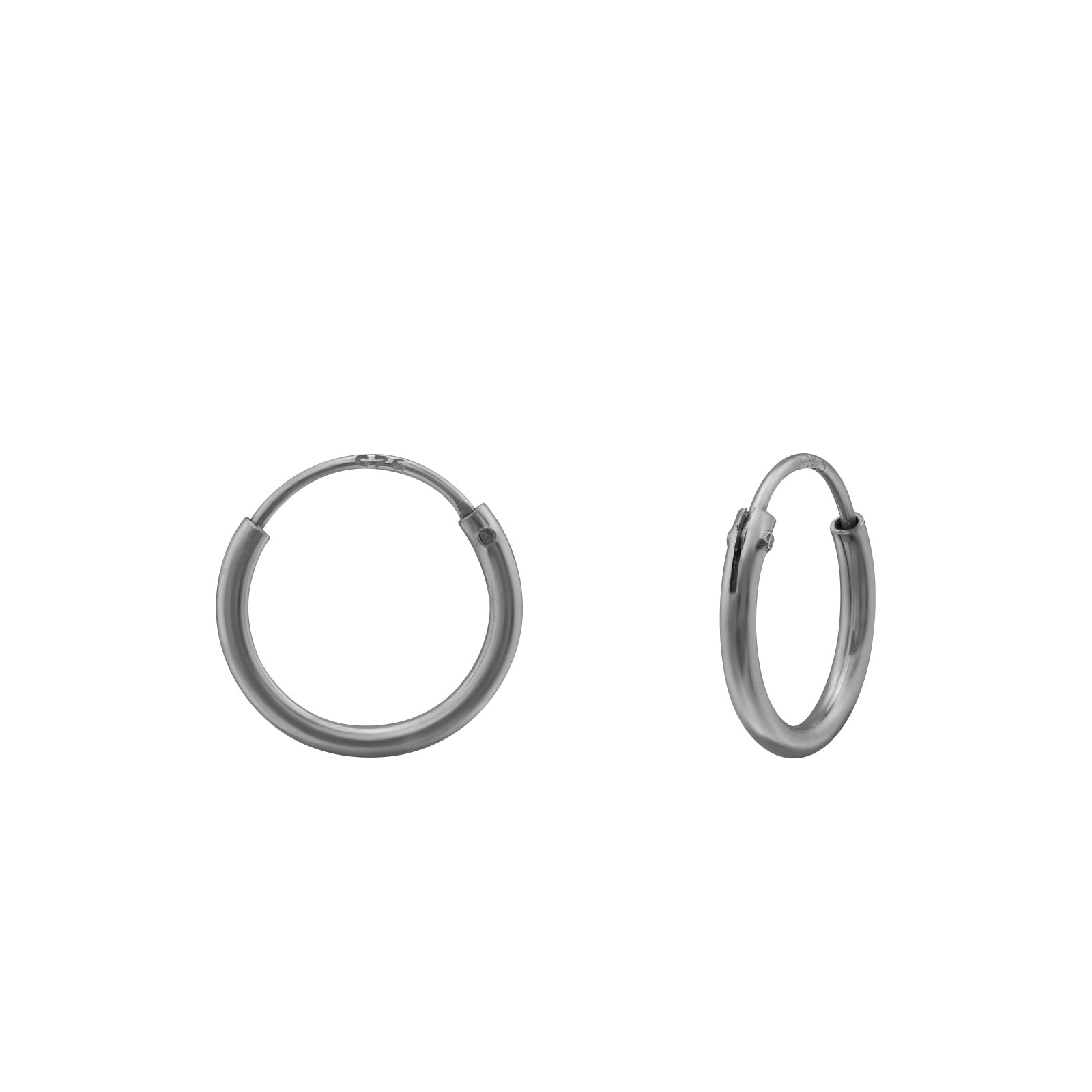 AROS ARGOLLA 10 MM PLATA (rodinado negro)