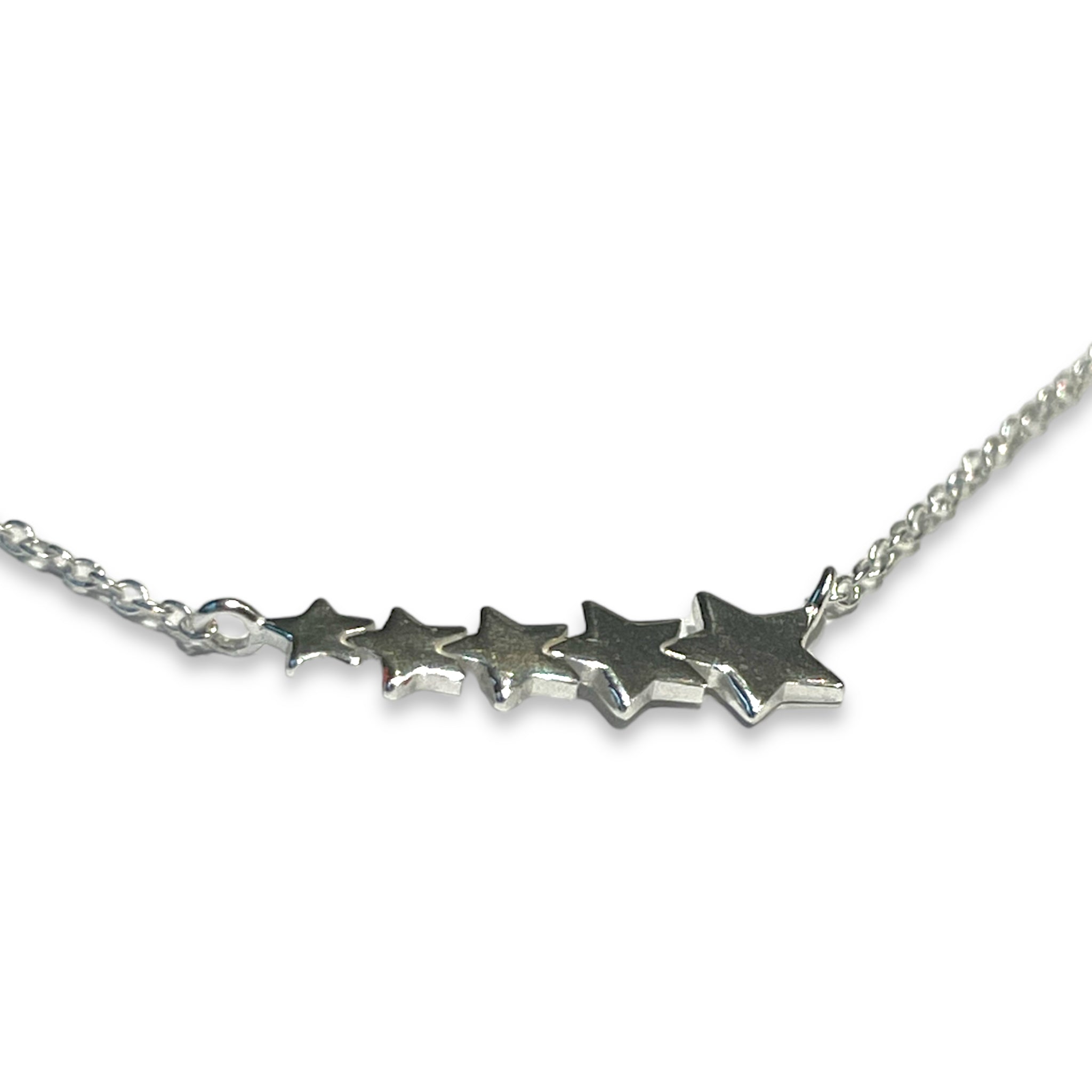 Collar 5 Estrellas Unidas plata