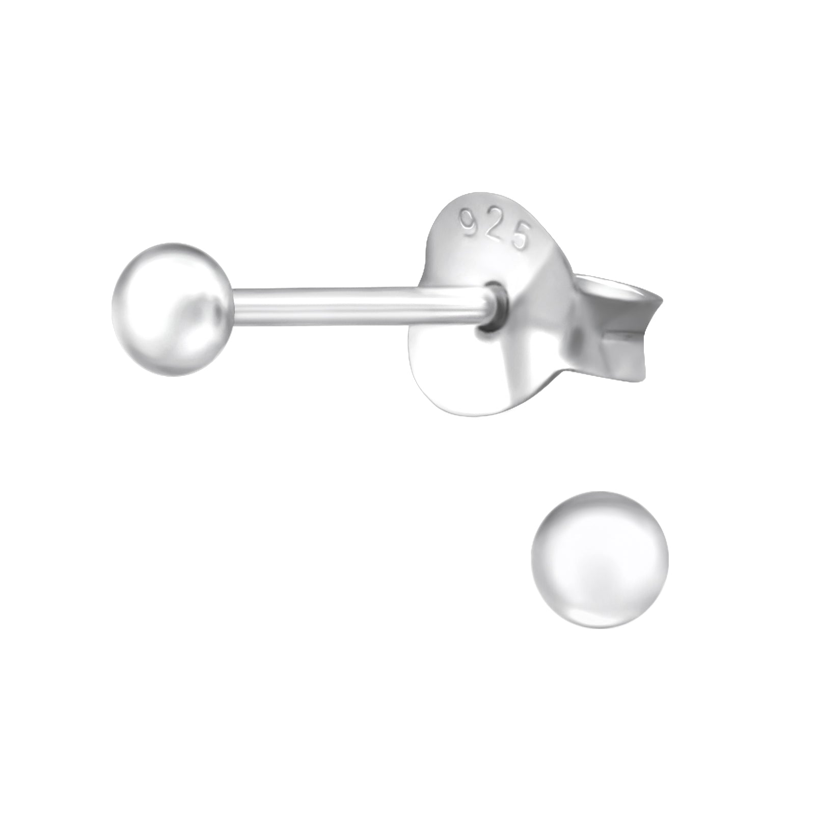 Aros bolita 2,5mm plata