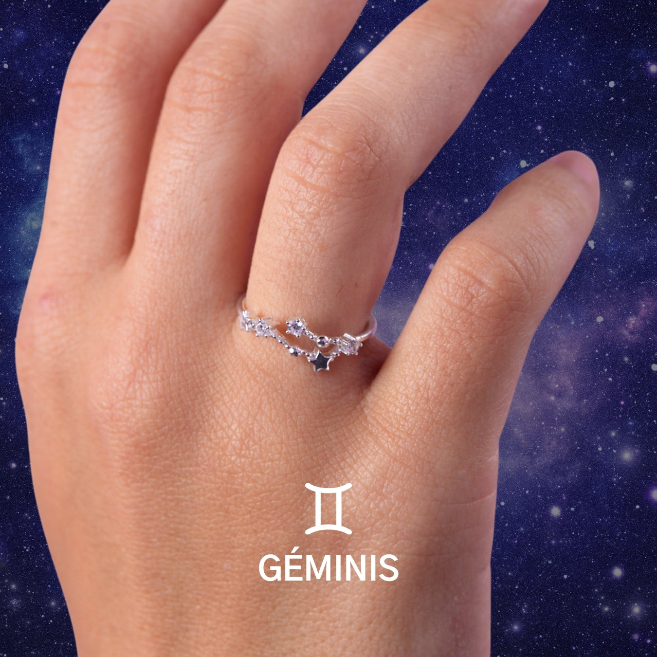 Anillo Geminis Plata