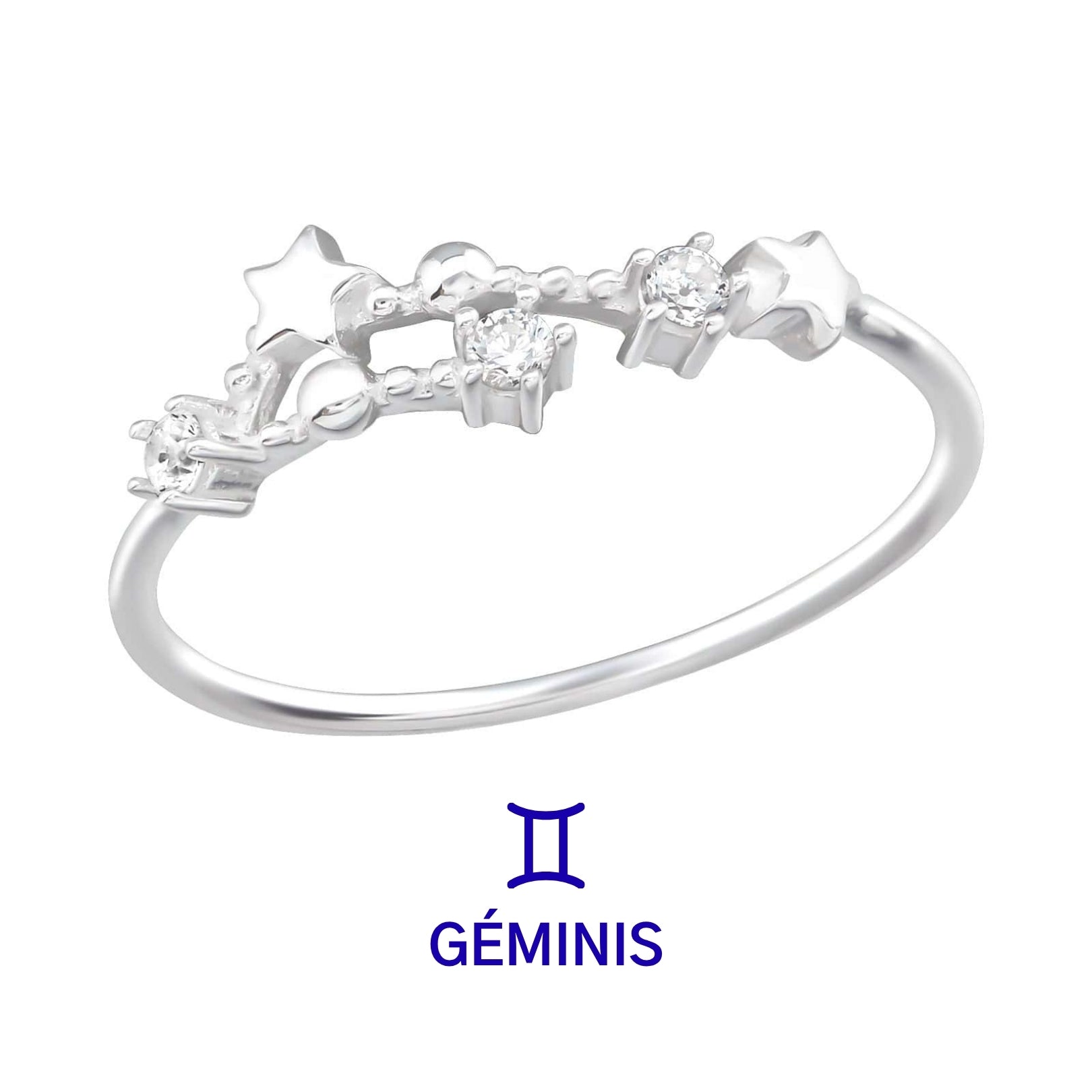 Anillo Geminis Plata