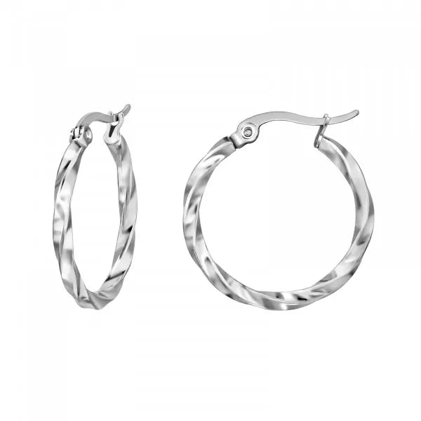 Aros Argolla Corte Diamante 20 mm acero