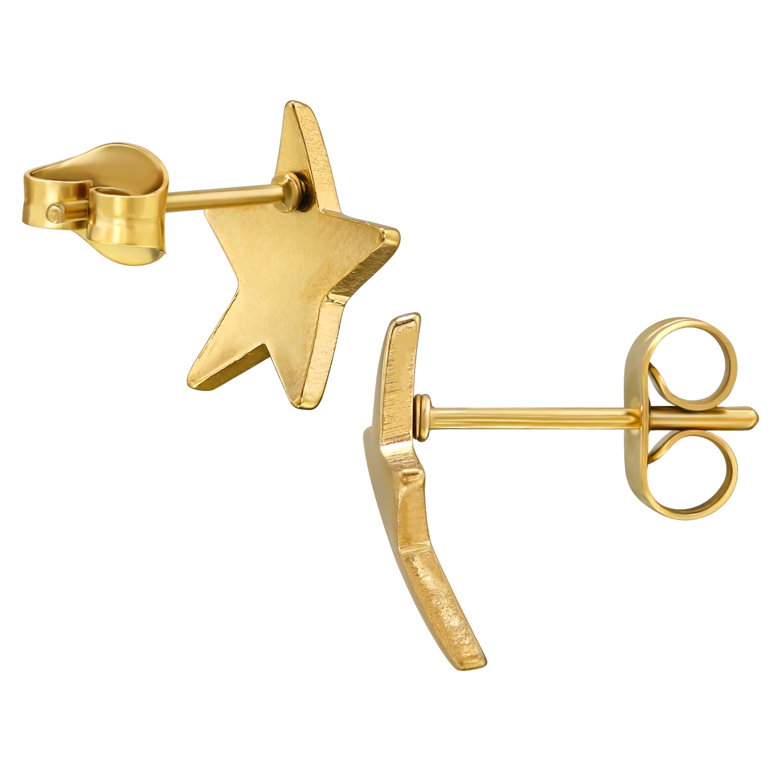 Aros Estrella Curva Acero Gold