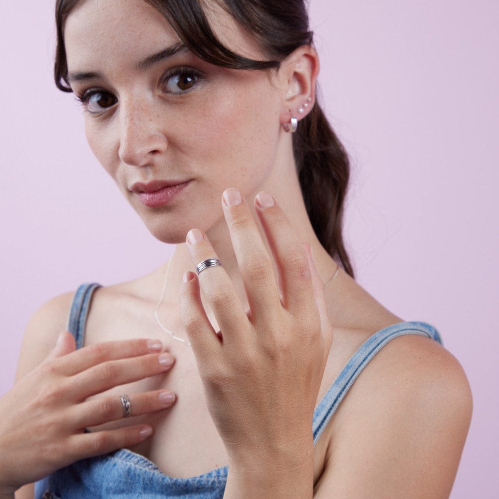 Goia ANILLO Anillo Ajustable Lineas Curvas