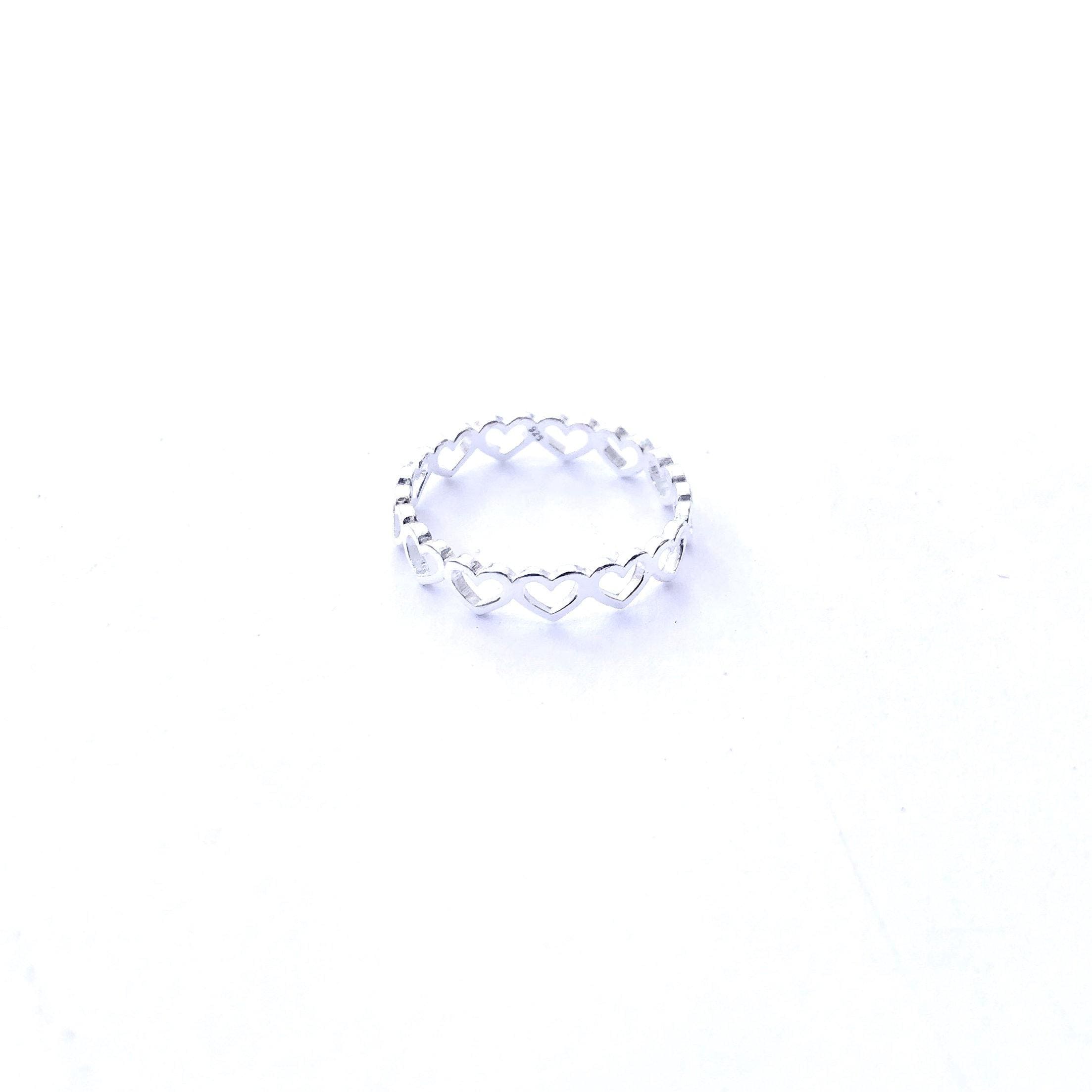 ANILLO CORAZONES PLATA - Goia