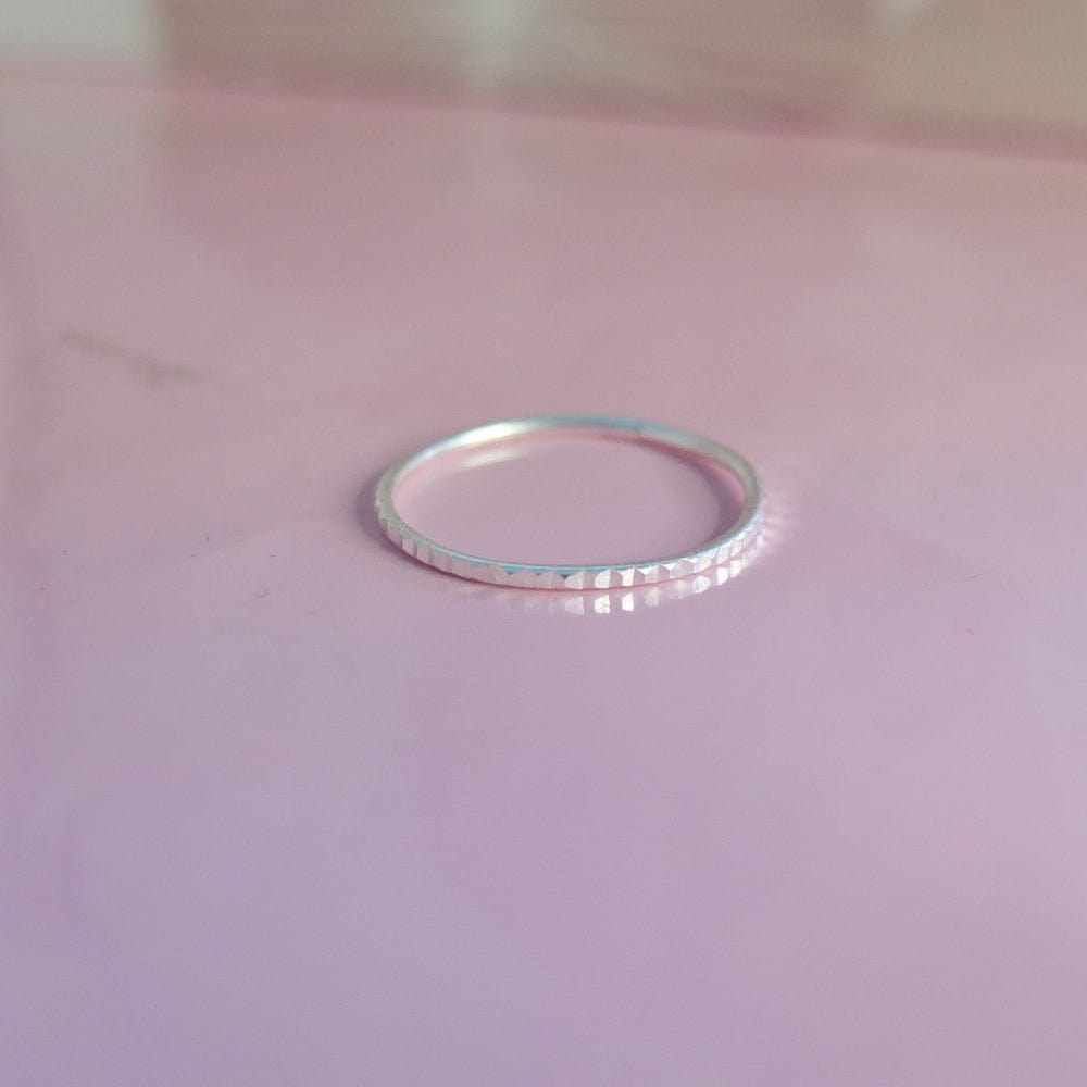 Anillo Fino Ranurado Plata