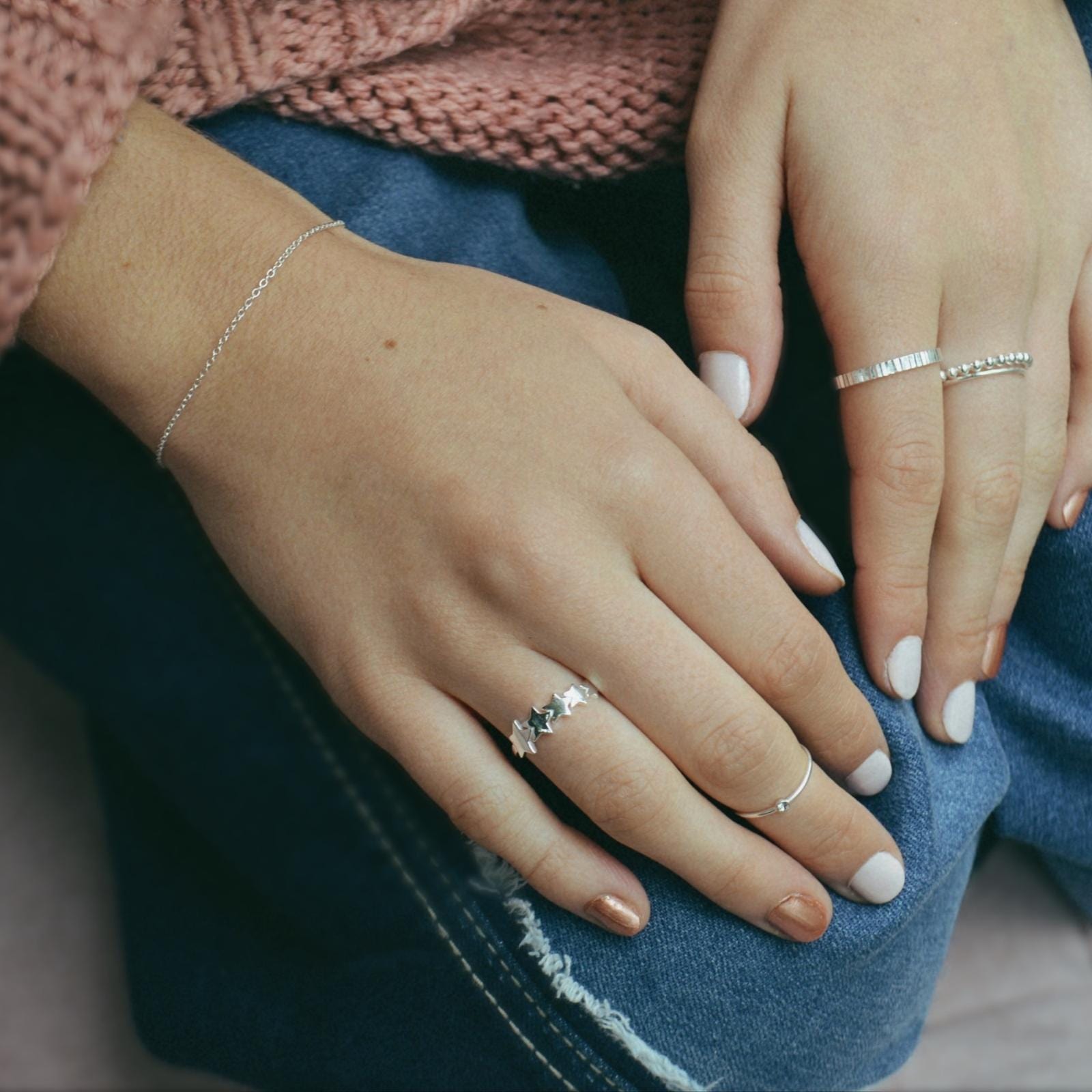 Anillo Midi Circón Plata