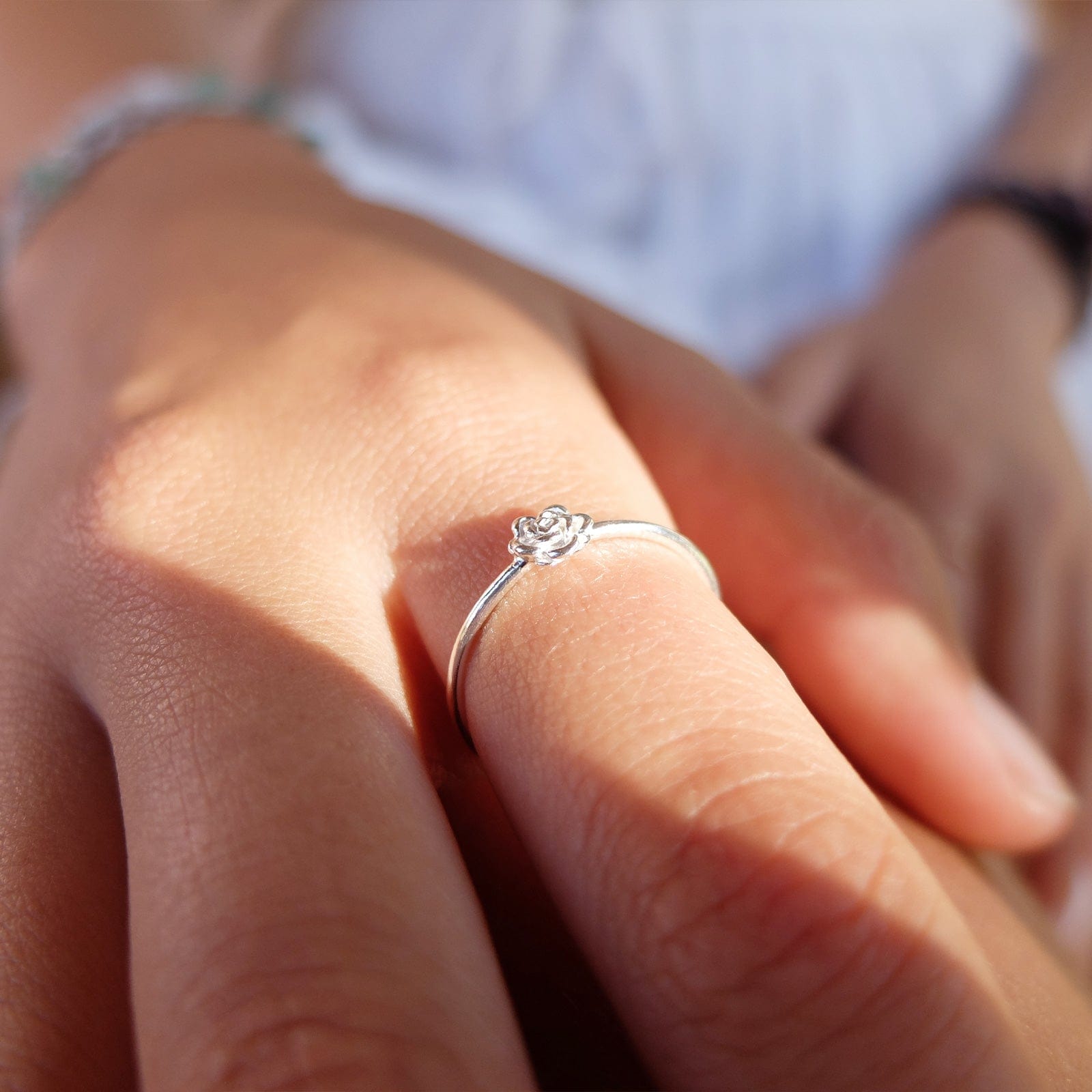 Anillo Rosa plata