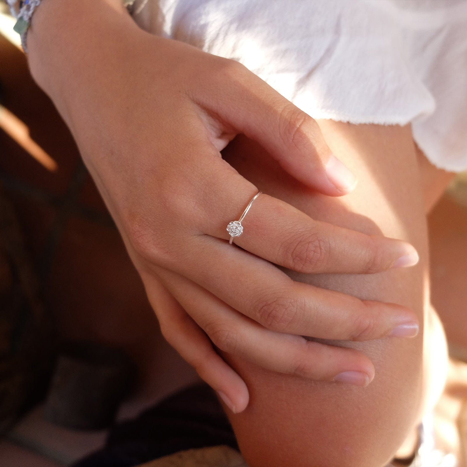 Anillo Rosa plata