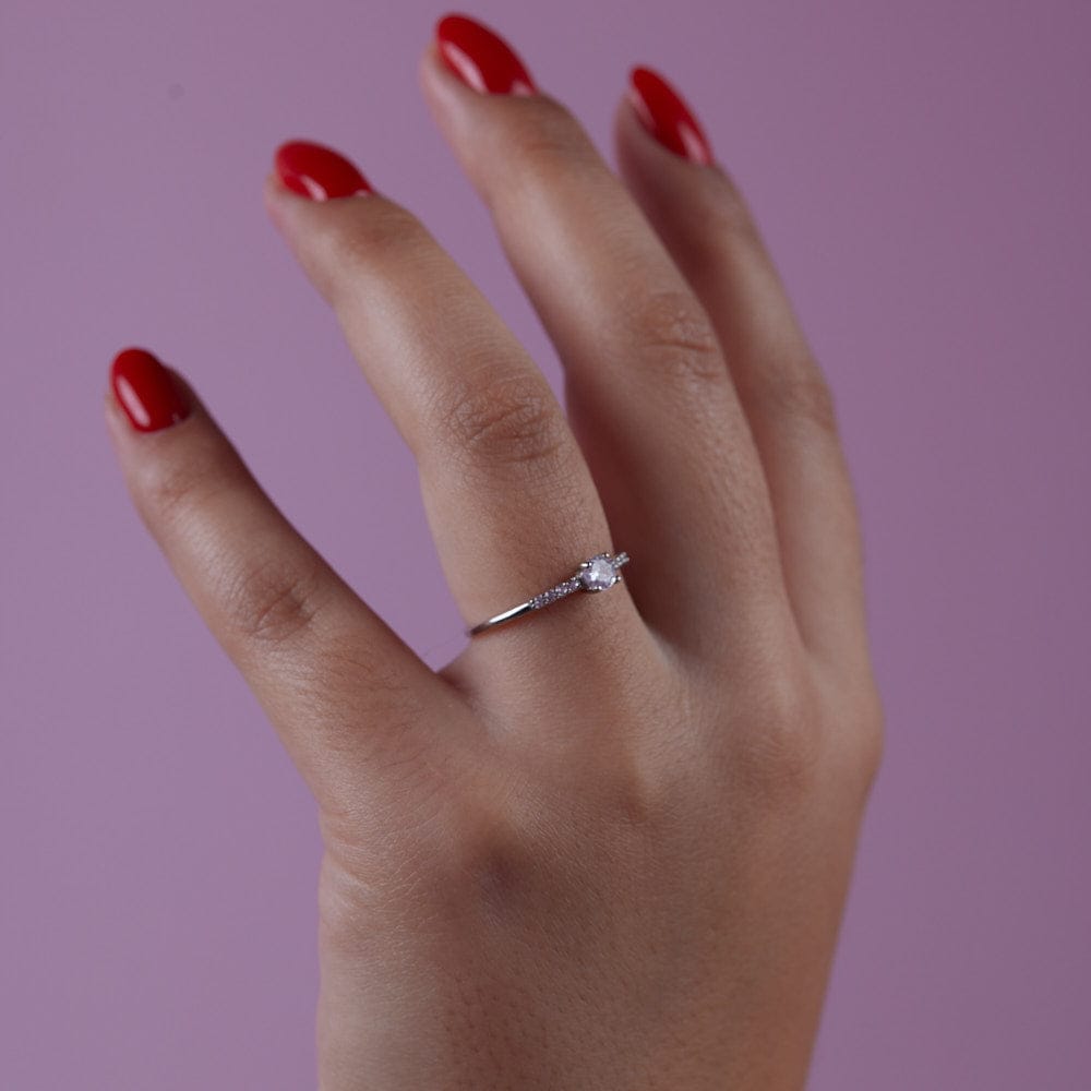 Goia ANILLO Anillo Solitario Circones plata