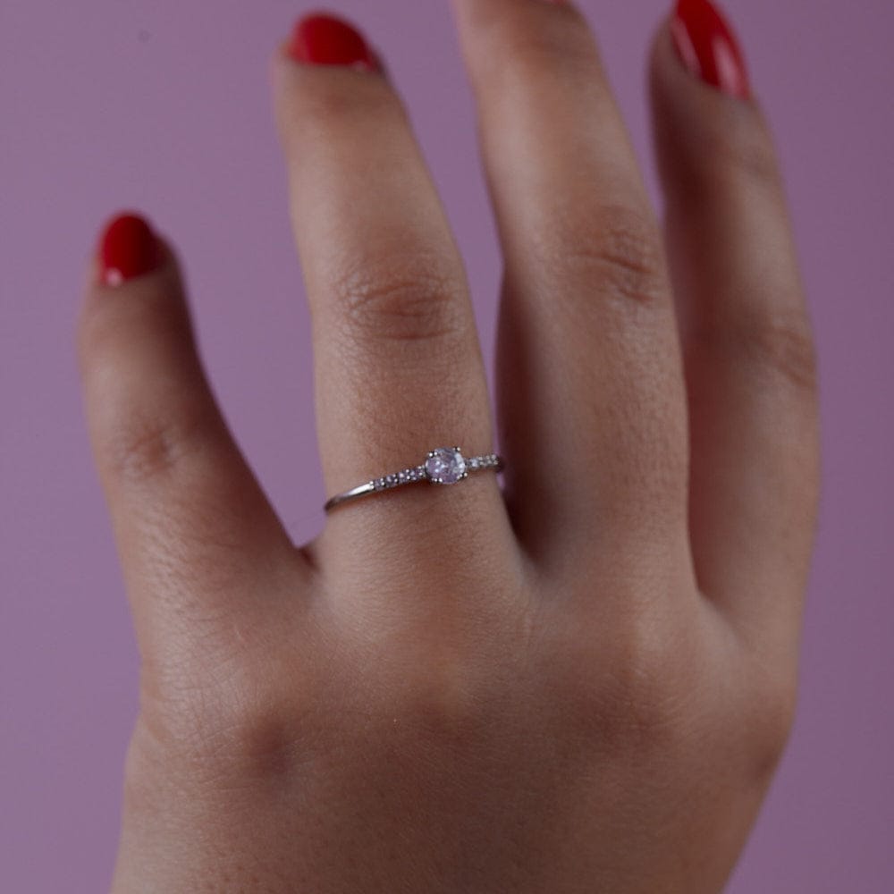 Goia ANILLO Anillo Solitario Circones plata