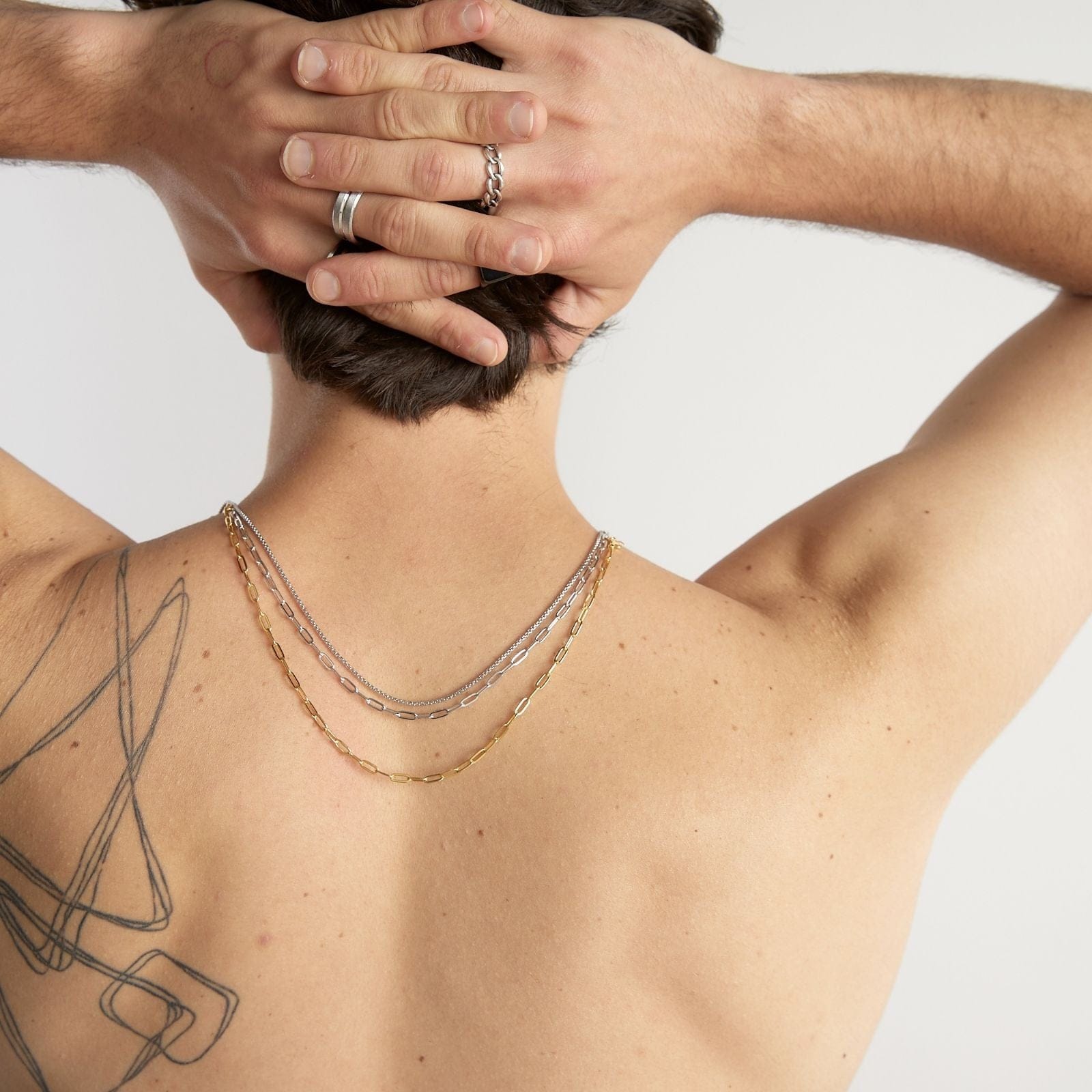 Goia ANILLO Anillo Unisex Geométrico 1 línea Calada - Acero Inoxidable - Plateado