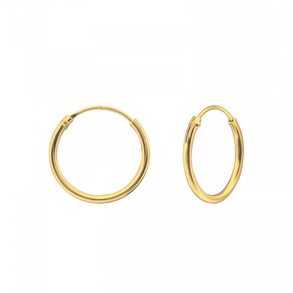 Aros argolla 14 mm gold