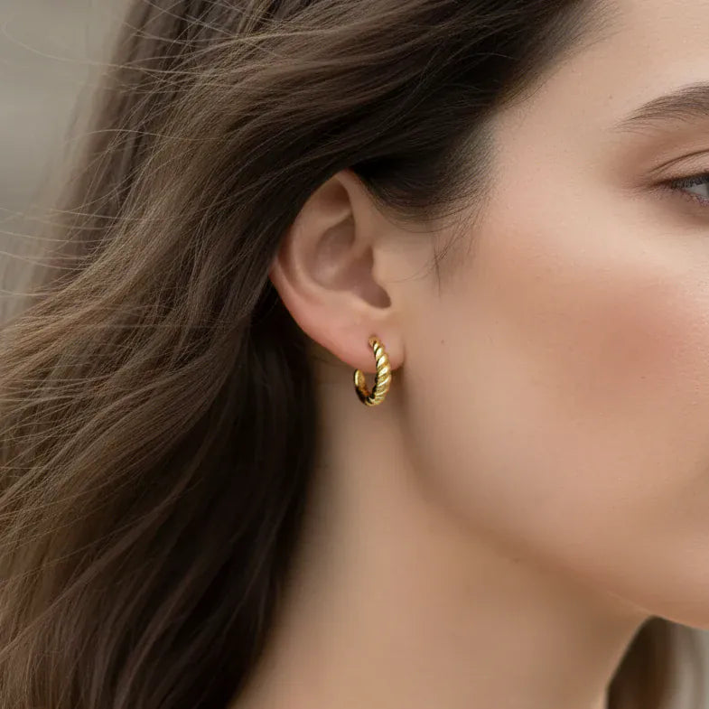 Goia AROS 1/2 argolla Retorcida gold