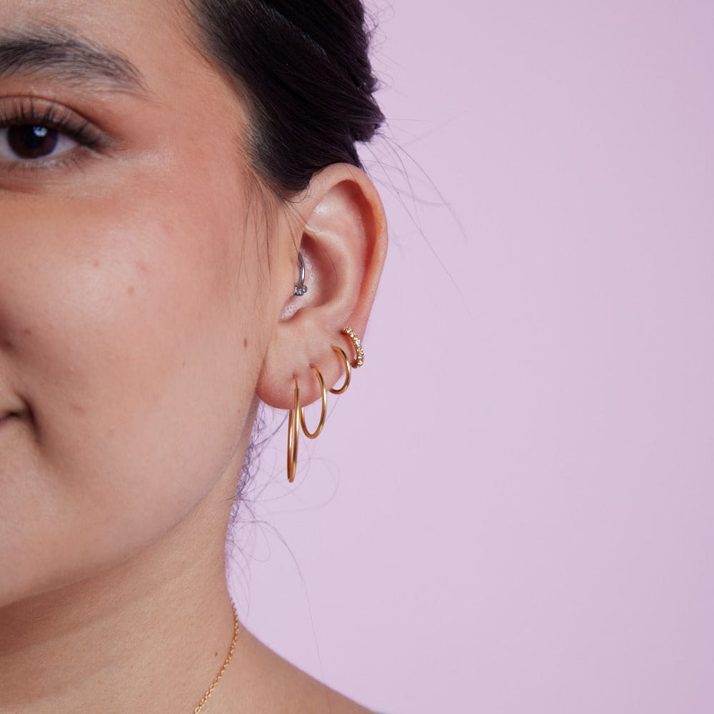 Goia AROS Aros 1/2 Argolla 10 mm circones gold