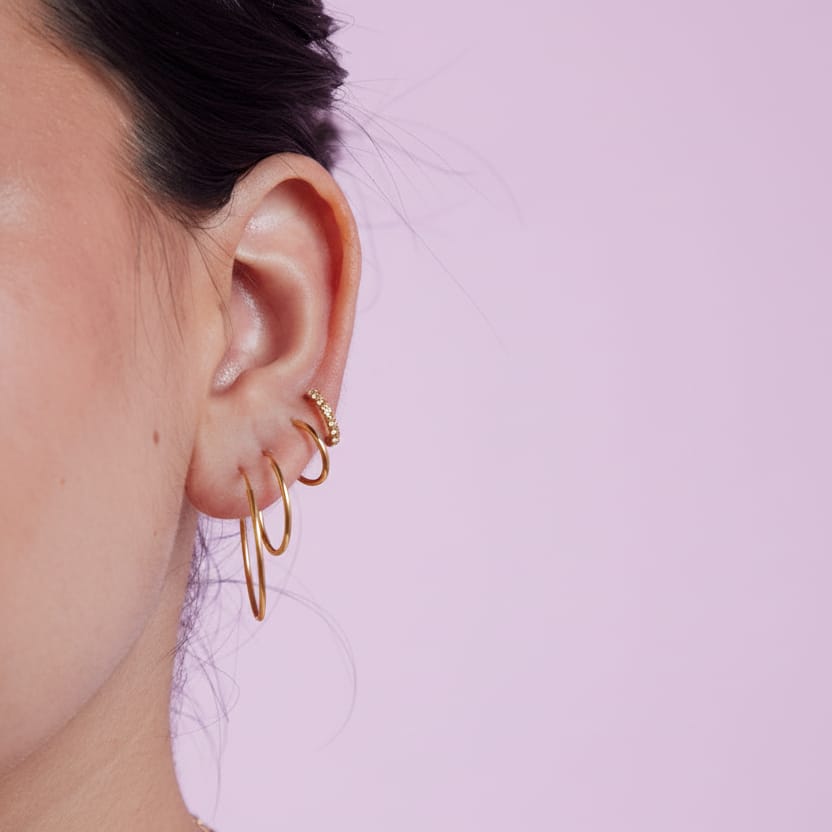 Goia AROS Aros 1/2 Argolla 10 mm circones gold