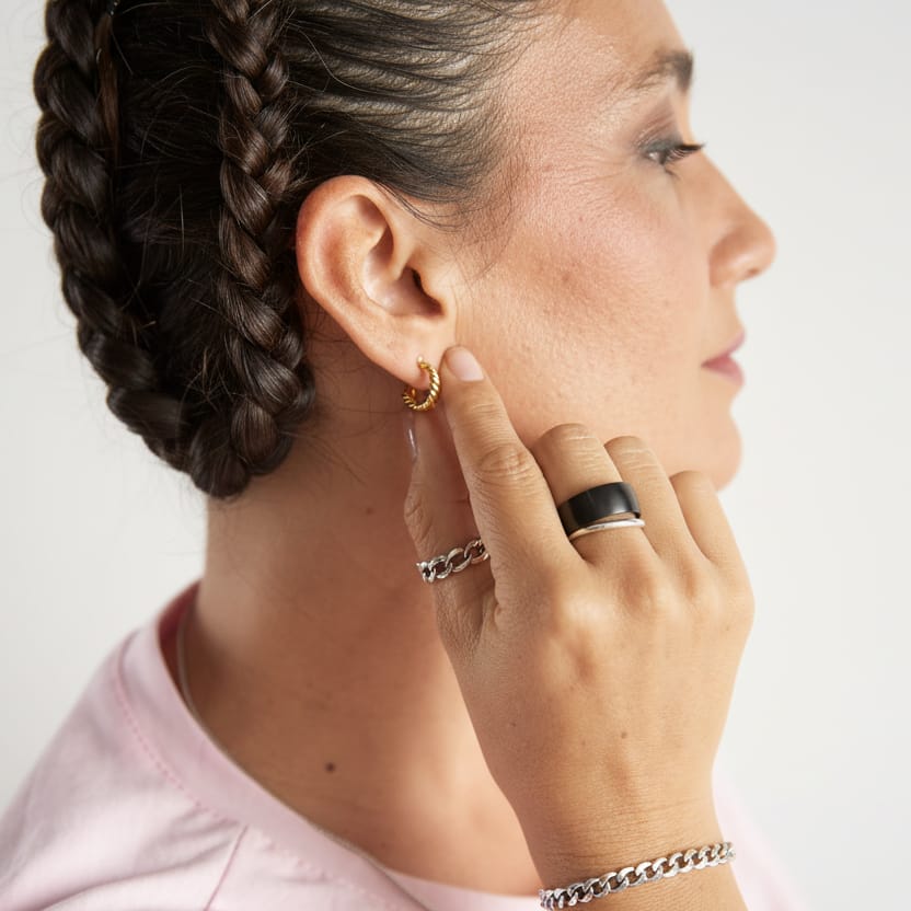 Goia AROS Aros 1/2 argolla Retorcida gold