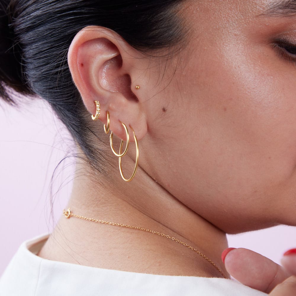 Goia AROS Aros argolla 12 mm gold