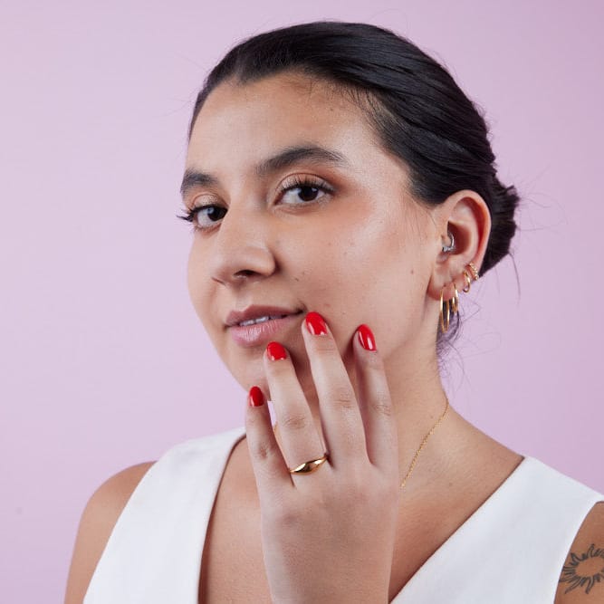 Goia AROS Aros argolla 12 mm gold