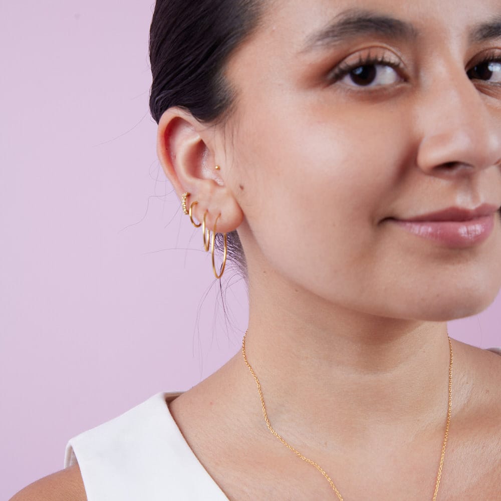 Goia AROS Aros argolla 12 mm gold