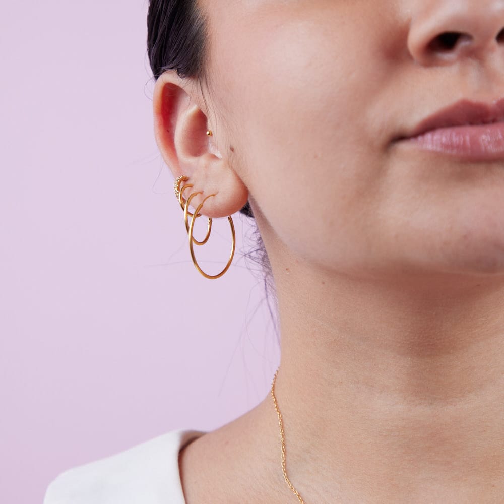 Goia AROS Aros argolla 12 mm gold